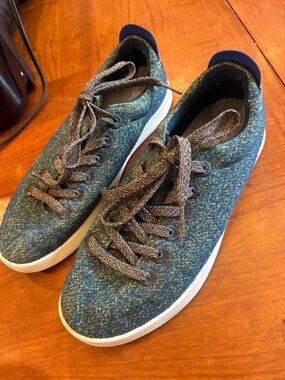 Allbirds Wool Piper Lace Up Sneakers in Garden Blue Women’s Size 8
